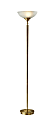 Adesso® Metropolis 300W Torchiere Floor Lamp, 71"H, Frosted White Shade/Antique Brass Base