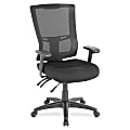 Lorell® Multifunction Ergonomic Mesh High-Back Chair, Black