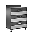 Ameriwood™ Home Systembuild Evolution Boss 30"W 3-Drawer Storage Cabinet, Gray 1 thumbnail image
