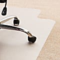 Floortex® Cleartex® Enhanced Polymer Lipped Chair Mat for Carpets up to 3/8", 48" x 60", Clear