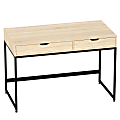 Bestier 44"W Student Desk With Drawers, Light Oak 1 thumbnail image
