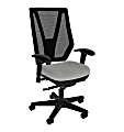 Sitmatic GoodFit Mesh Synchron Small-Scale High-Back Chair With Adjustable Arms, Gray Polyurethane/Black 1 thumbnail image