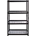 Lorell Wire Deck Shelving - 60" Height x 36" Width x 18" Depth - Recycled - Black - Steel - 1Each