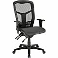 Lorell® Ergomesh High-Back Multifunction Chair, Black