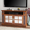 Southern Enterprises Marcell Engineered Wood Media Console For 45 3/4" Flat-Screen TVs, Mission Oak/Slate