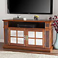 Southern Enterprises Marcell Engineered Wood Media Console For 45 3/4" Flat-Screen TVs, Mission Oak/Slate 1 thumbnail image