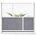 Luxor Modular Room Divider Wall System Starter Wall, 53" x 48", Gray 1 thumbnail image