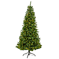 Nearly Natural Green Valley Fir Artificial Christmas Tree, 6.5'
