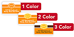 1, 2 Or 3 Color Custom Printed Labels And Stickers, Rectangle, 1" x 1-1/2", Box Of 250 1 thumbnail image