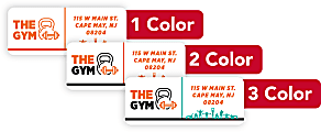 1, 2 Or 3 Color Custom Printed Labels And Stickers, Rectangle, 1" x 2-1/2", Box Of 250 1 thumbnail image