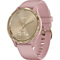 Garmin vivomove 3S GPS Watch- Touchscreen - Bluetooth - GPS - 120 Hour - Round - 1.54 - Light Gold - Dust Rose Case - Stainless Steel Bezel - Fiber Reinforced Polymer Case 1 thumbnail image