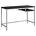 Monarch Specialties Computer Desk With Hanging Shelf, Cappuccino/Silver