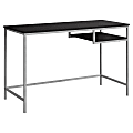 Monarch Specialties 48"W Computer Desk With Hanging Shelf, Cappuccino/Silver