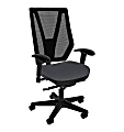 Sitmatic GoodFit Mesh Synchron Small-Scale High-Back Chair With Adjustable Arms, Gray/Black