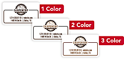 1, 2 Or 3 Color Custom Printed Labels And Stickers, Rectangle, 1-1/2" x 2-1/2", Box Of 250