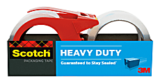 Scotch® Heavy-Duty Shipping Packing Tape With Dispenser, 1-7/8" x 38.2 Yd., Clear, Pack Of 2 Rolls 1 thumbnail image