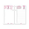 2025 Brownline Daily Desk Calendar Refill, 6" x 3-1/2", Burgundy/White, January To December, C2R