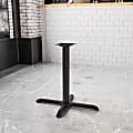 Flash Furniture Restaurant Table X-Base With 3''-Diameter Table-Height Column, 28-1/4"H x 23-3/4"W x 30"D, Black