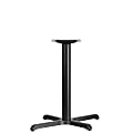 Flash Furniture Restaurant Table X-Base With 3''-Diameter Table-Height Column, 28-1/4"H x 23-3/4"W x 30"D, Black