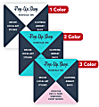1, 2 Or 3 Color Custom Printed Labels And Stickers, Square, 2" x 2", Box Of 250
