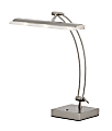 Adesso® LED Banker's Desk Lamp, Adjustable Height, 13"–19", Silver 1 thumbnail image