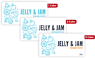 1, 2 Or 3 Color Custom Printed Labels And Stickers, Rectangle, 2" x 4", Box Of 250