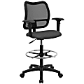 Flash Furniture Mesh Mid-Back Drafting Chair, Gray/Black