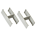 Lorell® Panel System Straight Panel Connector, 2-pack, Aluminum 1 thumbnail image