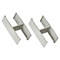 Lorell® Panel System Straight Panel Connector, 2-pack, Aluminum