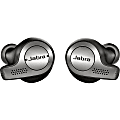 Jabra Elite 65t Earset - Stereo - Wireless - Bluetooth - 33 ft - 16 Ohm - 20 Hz - 20 kHz - Earbud - Binaural - In-ear - Noise Reduction Microphone - Noise Canceling - Titanium Black