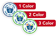 1, 2 Or 3 Color Custom Printed Labels And Stickers, Round/Circle, 3/4", Box Of 250