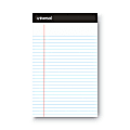 Universal Premium Ruled Writing Pads, Narrow Rule, 5" x 8", White, Pack Of 6 Pads