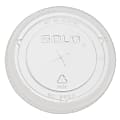 Dart® Straw-Slot Cold Cup Lids, For 9 - 20 Oz Cups, Clear, 100 Lids Per Sleeve, Carton Of 10 Sleeves