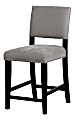 Linon Collier Counter Stool, Black/Dark Grey 1 thumbnail image