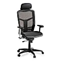 Lorell® Ergomesh High-Back Chair With Adjustable Headrest, Black 1 thumbnail image