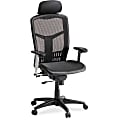 Lorell® Ergomesh High-Back Chair With Adjustable Headrest, Black