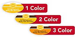 1, 2 Or 3 Color Custom Printed Labels And Stickers, Oval, 3/4" x 1-1/2", Box Of 250 1 thumbnail image