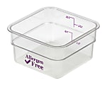 Cambro Camwear 2-Quart CamSquare Storage Containers, Allergen-Free Purple, Set Of 6 Containers
