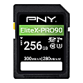 PNY EliteX-PRO90 Class 10 U3 V90 UHS-II SDXC Flash Memory Card, 256GB