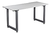 Vari Table 60"W x 30"D Computer Desk, White/Silver 1 thumbnail image