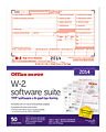 Office Depot® Brand 6-Part W-2 Laser Form & Software Sets, 2014, 6-Part, 8 1/2" x 11", Pack Of 50