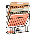 Mind Reader Metal Wire File Organizer, 15-3/4”H x 4”W x 13-1/4”D, Black, Total Qty 1 1 thumbnail image