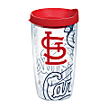 Tervis Genuine MLB Tumbler With Lid, St. Louis Cardinals, 16 Oz, Clear