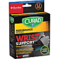 Curad Microban Universal Wrist Support - Latex-free, Antimicrobial, Anti-bacterial - 1.5"5.1" - Black
