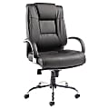 Alera® Ravino VL685 Big And Tall High-Back Swivel/Tilt Bonded Leather Chair, Black