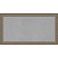 Amanti Art Magnetic Bulletin Board, Steel/Aluminum, 26" x 14", Parisian Silver Wood Frame