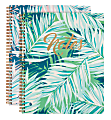 Divoga® Tropical Palm Spiral Notebook, 8 1/2" x 10 1/2", 1 Subject, College Ruled, 160 Pages (80 Sheets), Multicolor