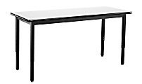 National Public Seating Heavy-Duty Steel Table, 37-1/4"H x 30"W x 72"D, Whiteboard/Black