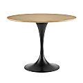 Eurostyle Astrid Round Dining Table, 28-1/2"H x 39-1/2"W x 39-1/2"D, Oak/Matte Black 1 thumbnail image