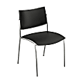 Mayline® Escalate Series Stackable Bistro Chair, Black/Silver, Set Of 4
